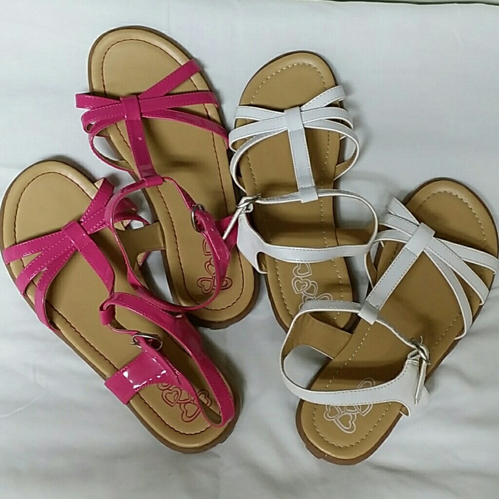 Girl's Sandals - 2 Pairs Sizes 3 & 5